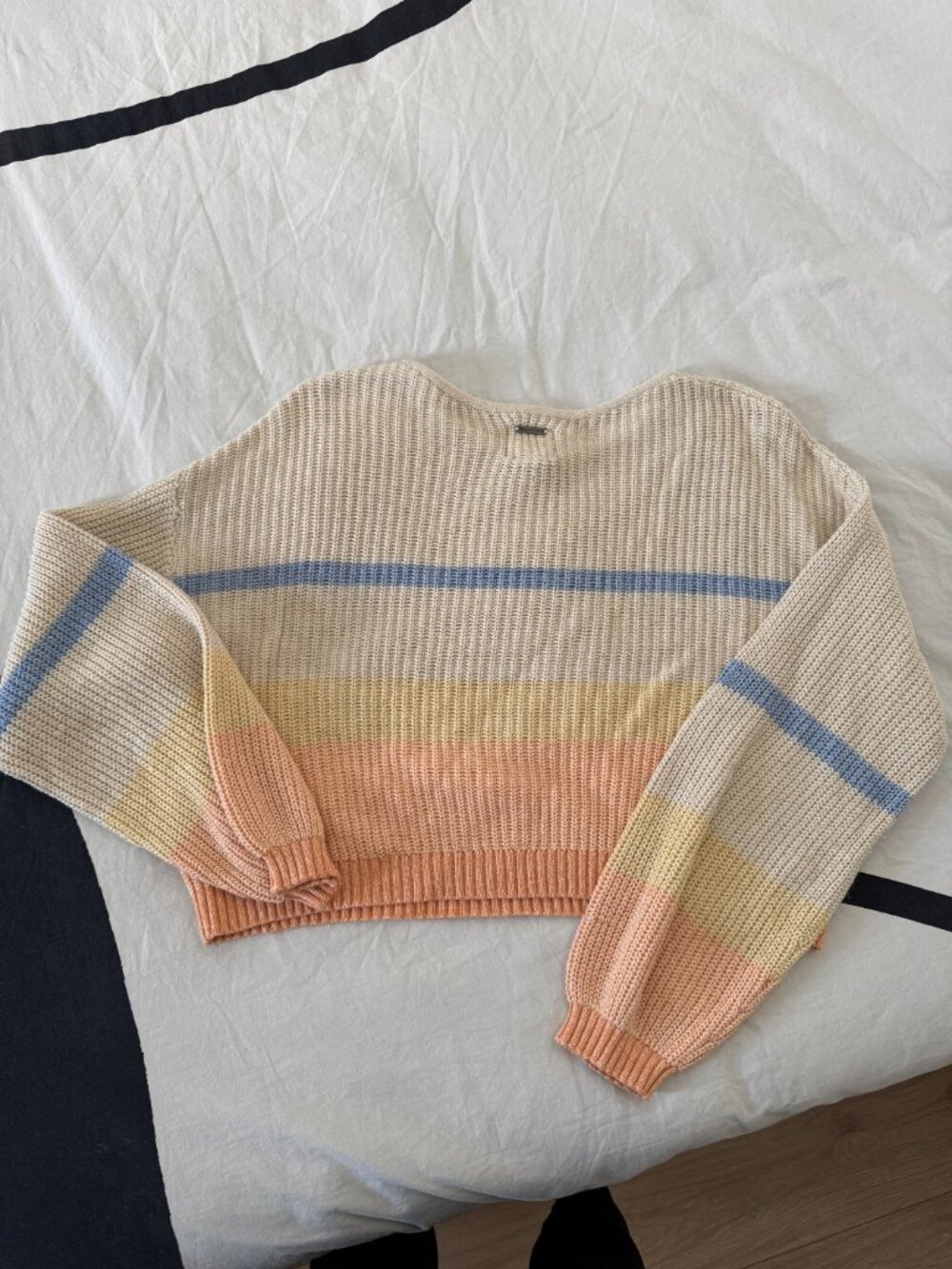 EUC Billabong Changing Tides Pullover Sweater in Light Melon Sz L - Picture 6 of 6